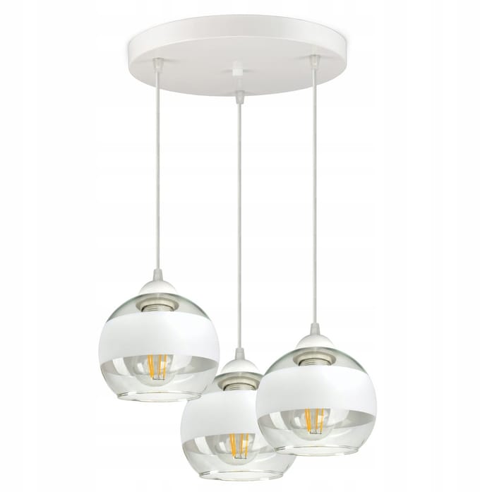 Hanglamp Witte Glazen Bollen E27 - Stijlvol en Modern