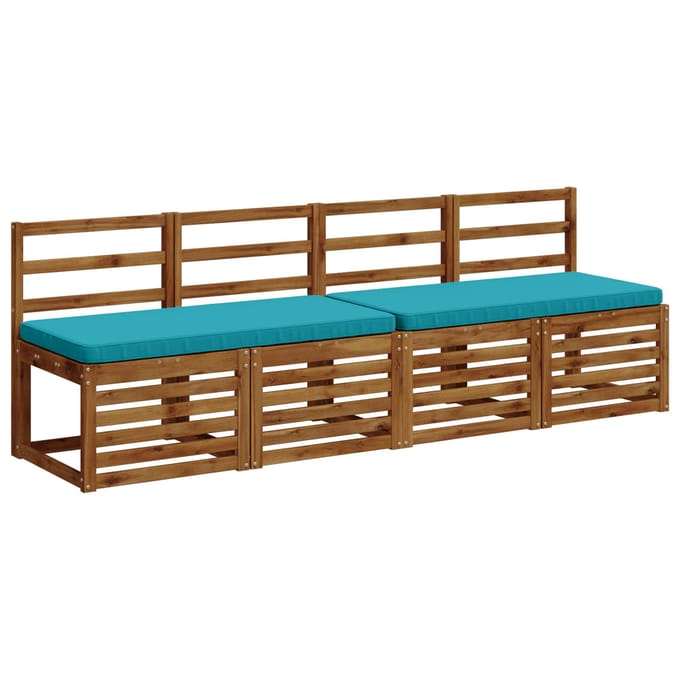 vidaXL - 2-delige - Bankkussens - VUGHT - 2 - st - 100% - Polyester - Turquoise