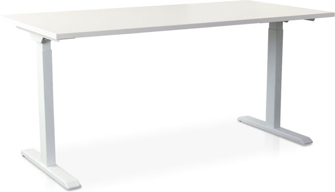 Zit-sta bureau snelslinger verstelbaar - MRC FAST FLEX | 180 x 80 cm | frame wit - blad wit