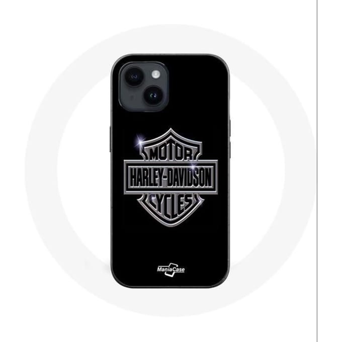 Coque pour Iphone 14 Plus - Harley Davidson - Logo - Rigide - Noir - Mixte