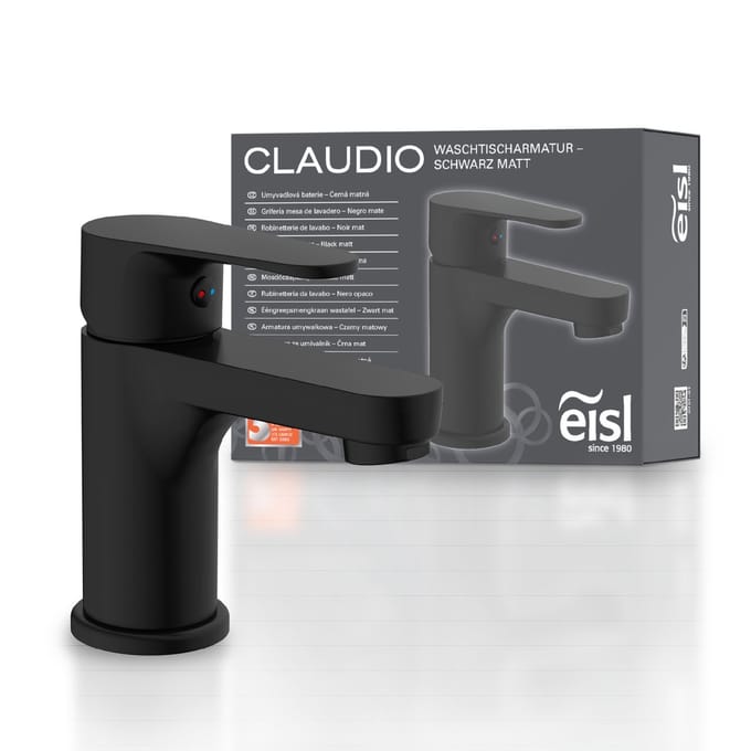 EISL CLAUDIO Wastafelkraan - Mengkraan - Mat Zwart