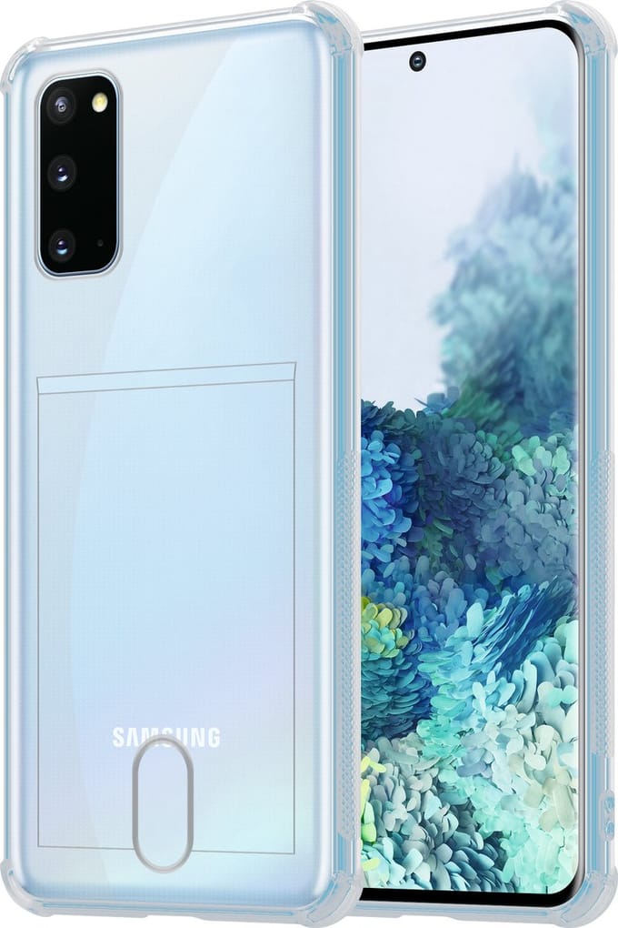 ShieldCase telefoonhoesje geschikt voor Samsung Galaxy A21s shock case met pasjeshouder