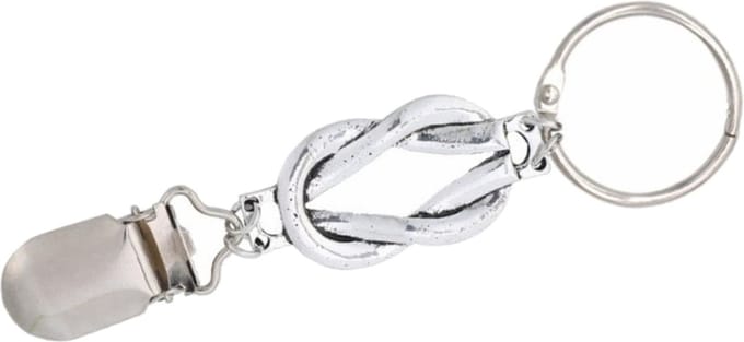 Fako Bijoux® - Tashanger - Hoed Clip - Accessoire Clip - Knoop - Zilverkleurig