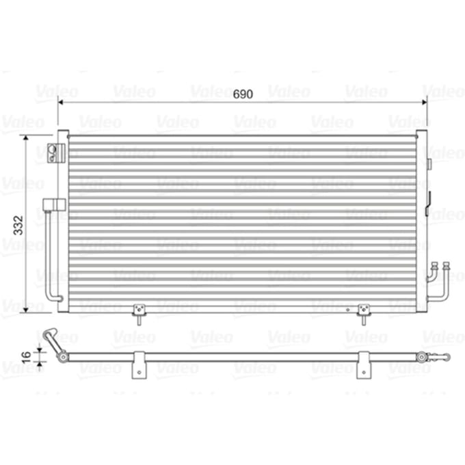 Condensator, airconditioning VALEO 814063