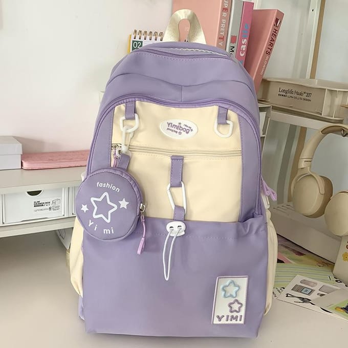Kinderschooltassen Basisschool Meisjes Middelbare School Middelbare School Studenten Leuke Letter Rugzak gray