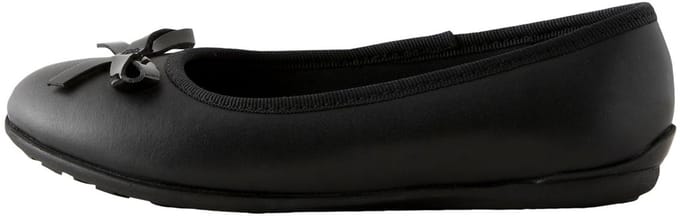 Next - Meisjes - Leren ballerina's voor school - Zwart