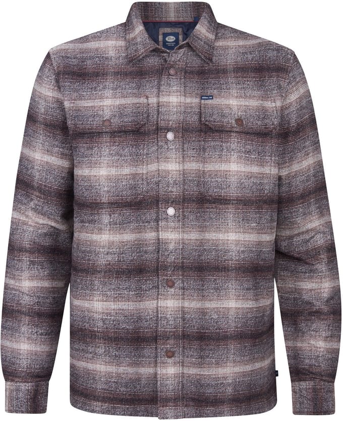 Petrol Industries - Heren Geruit Overshirt Menominee - Bruin - Maat XL