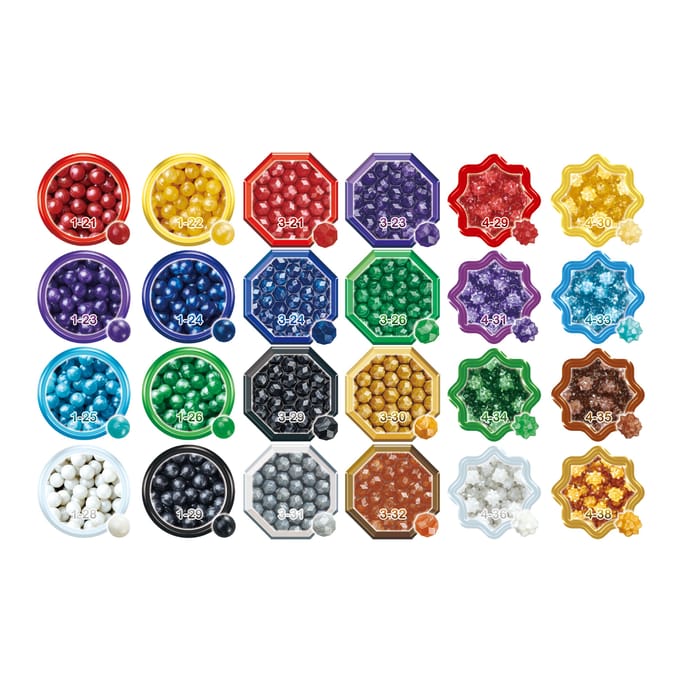 Aquabeads navulling Glans parel pakket- 2000 parels in 24 kleuren
