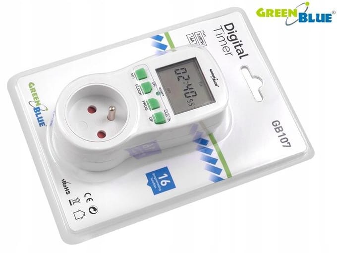 GreenBlue GB107 tijd / digitale tijdschakelklok Timer Penaarde (niet voor NL)