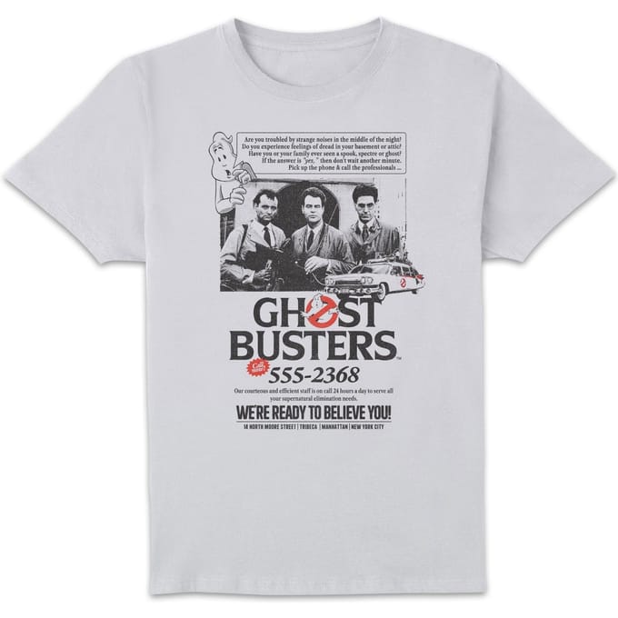 Ghostbusters Vintage Advert Unisex T-Shirt - White - 3XL
