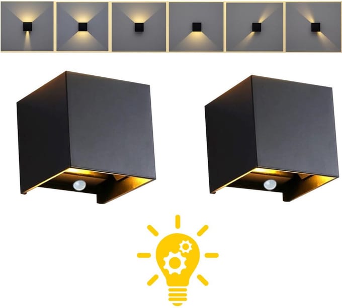 MKSS® Oplaadbare Wandlamp Binnen - Wandlampen Buiten - Grijs