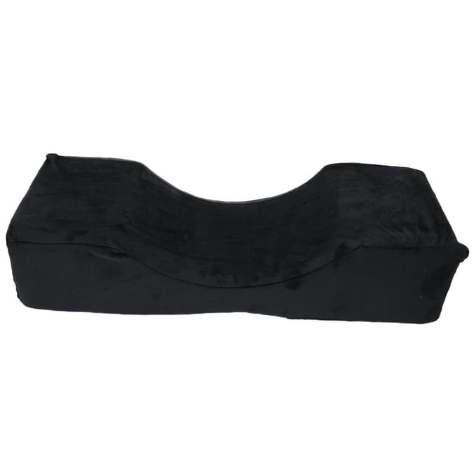 Oreiller de Main Élastique en Forme de U pour Art des Ongles Domestique Extension de Cils Repose-Oreiller PU Noir black
