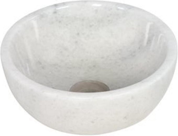 Plieger Mini Round waskom - 26x26x12cm - marmer wit