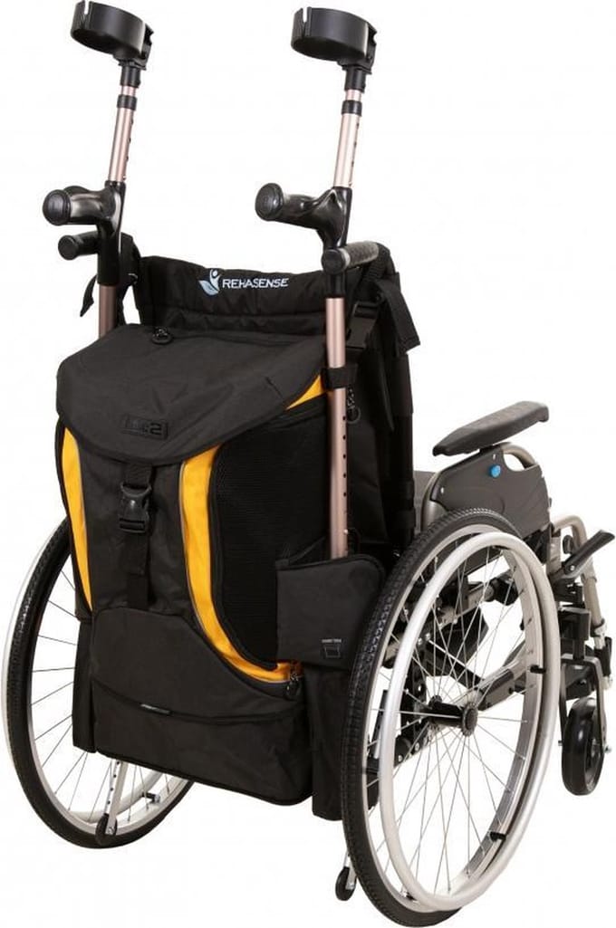 Torba Go rolstoel & scootmobieltas - zwart/geel