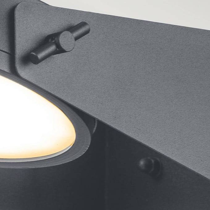 Elstead LED buitenwandlamp Zola, roestvrij staal grijs