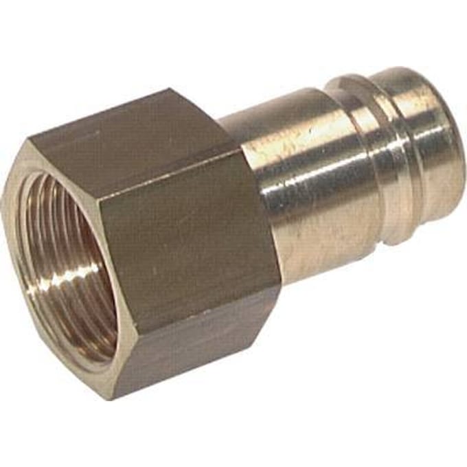 Vernikkeld Messing DN 15 Luchtkoppeling Insteeknippel G 1 inch Binnendraad Double Shut-Off