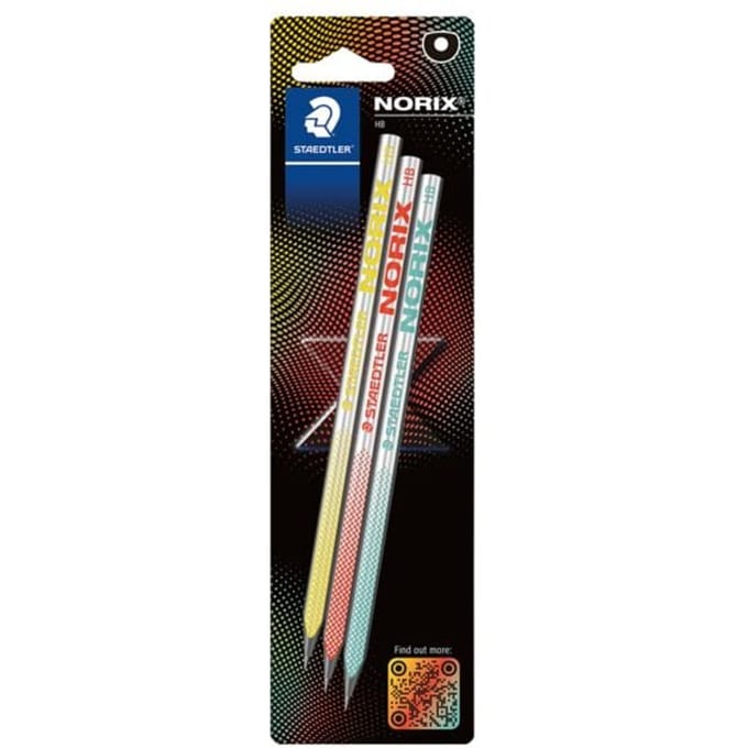 Staedtler Norix vulpotlood, stift HB, ergonomisch, breukvast, set van 3, hout