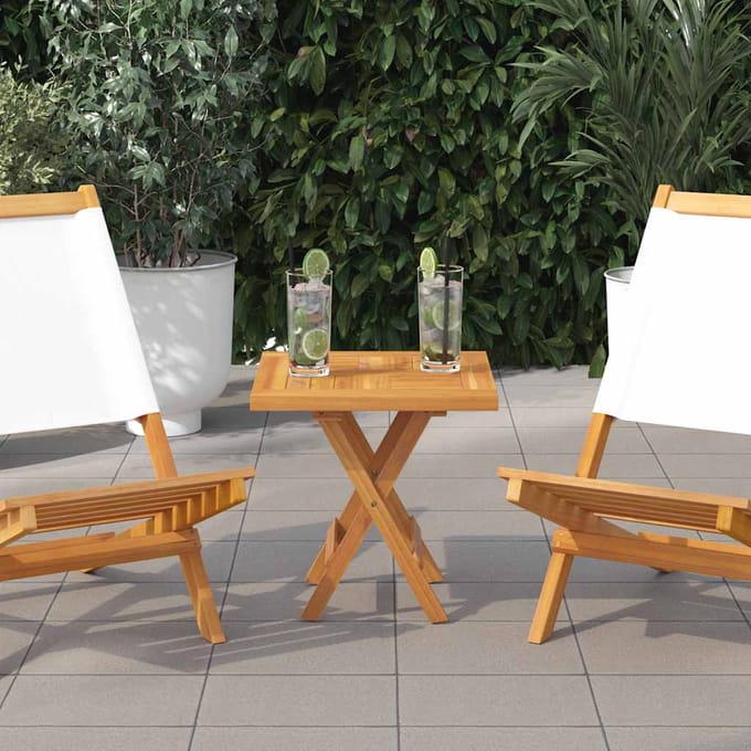 vidaXL - Tafelblad - vierkant - 50x50x2,5 - cm - massief - teakhout