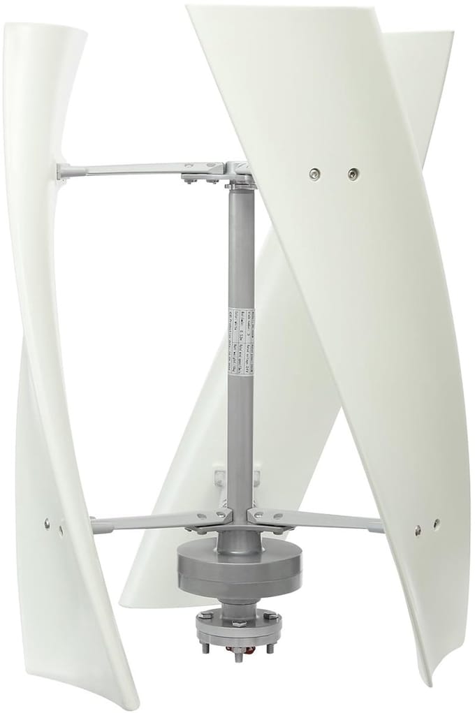 Verticale Windturbine - Magneetgenerator Bouwpakket - Energie Opwekken - Lage Startwindsnelheid - 53cm Wieldiameter - Wit