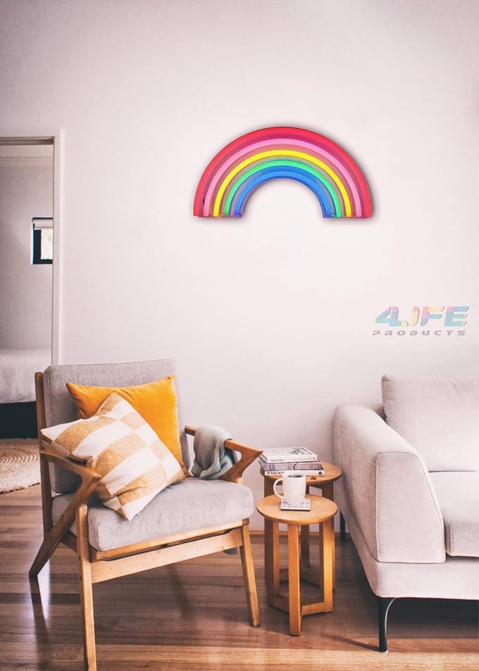 Neon verlichting - Regenboog - Multicolor sfeerlicht - Wandlamp