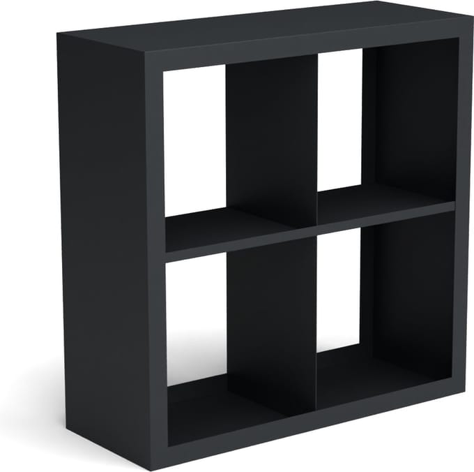 Beltza zwarte houtopslag onderverdeling 4 vakken 1000x385x1000 mm