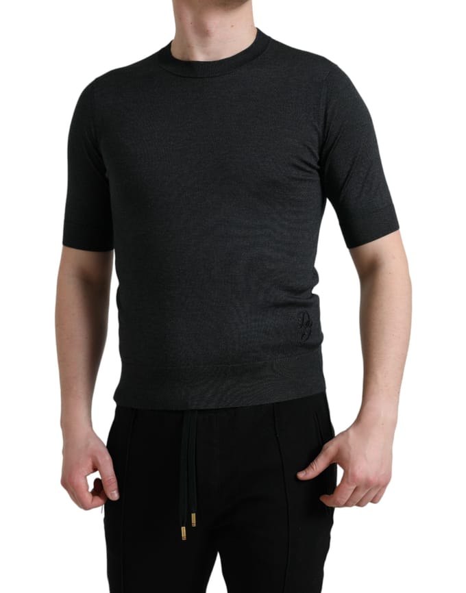 Crew Neck Gebreid T-shirt Tsh84602