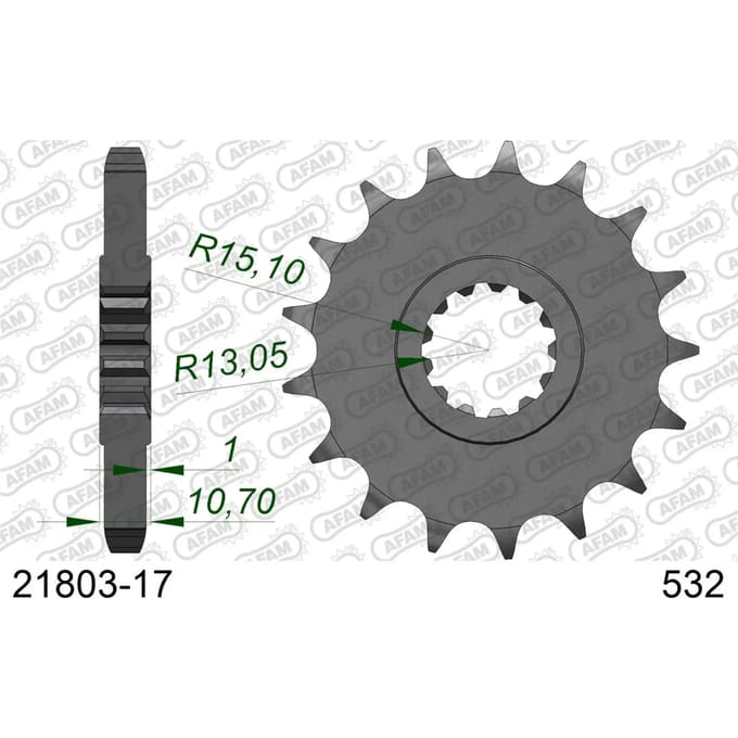 Tandwiel Afam 532 17 dents