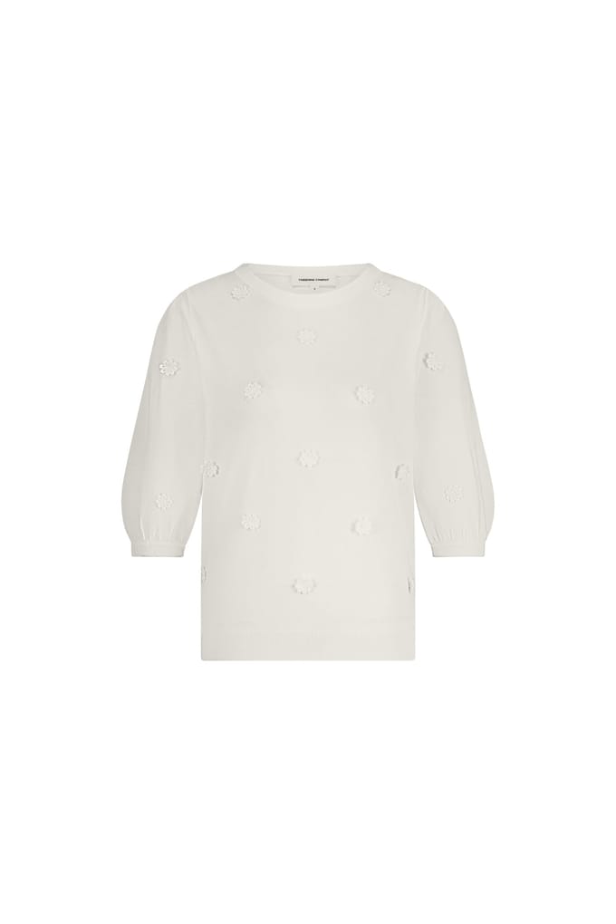 Fabienne Chapot Hilly Patch Pullover Cream White Maat: L | Sweaters Outlet | Dames | Wit