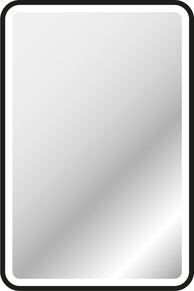 Miroir salle de bain avec eclairage LED et contour noir - 40x60cm - GO BLACK LED