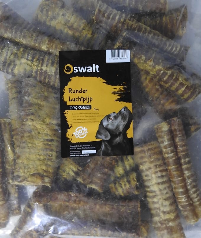 Oswalt Runder Luchtpijp - Hondensnack - Rund - 5KG