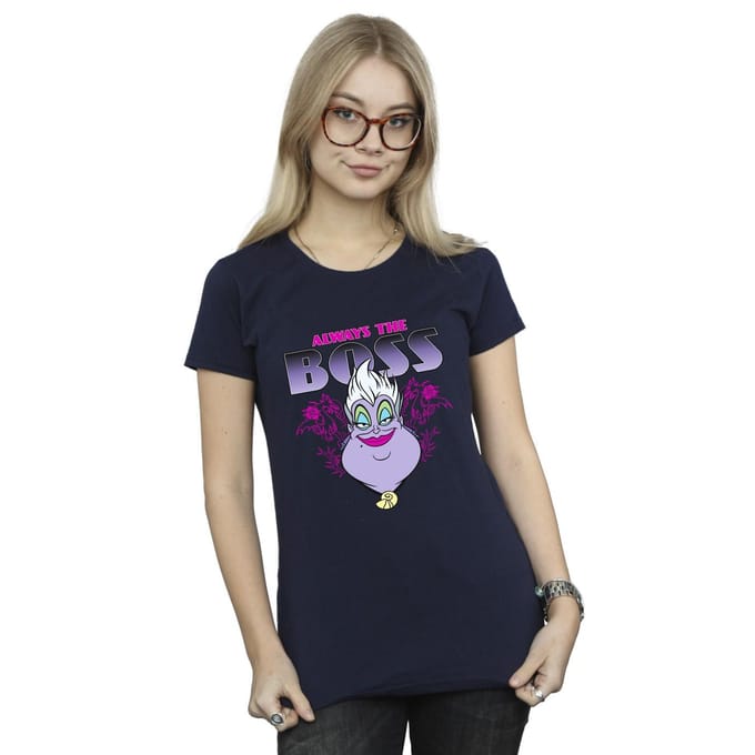 Disney Dames/Dames De Kleine Zeemeermin Ursula Mama Is De Baas Katoenen T-Shirt (Marineblauw)