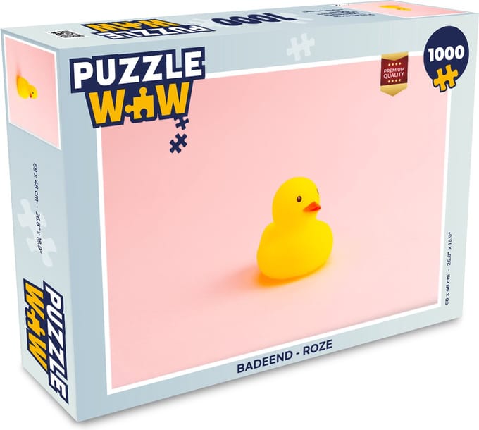Puzzel Badeend - Roze - Legpuzzel - Puzzel 1000 stukjes volwassenen