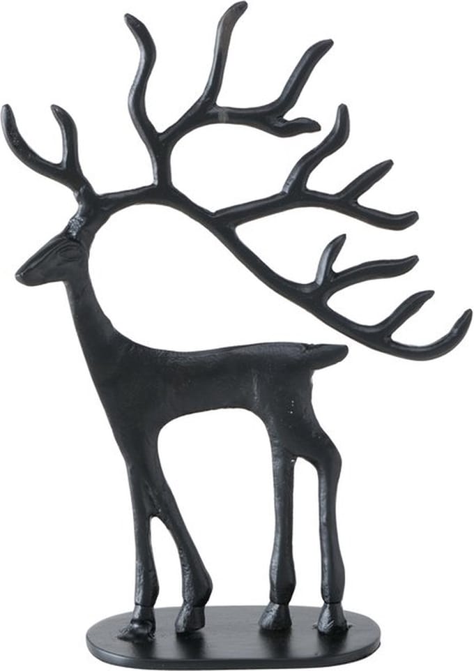 Boltze - Hert - Rendier - Trollah - Zwart - Kerst - 22x31cm