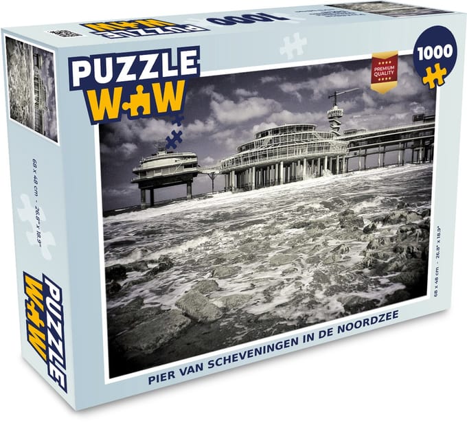 Puzzel Pier van Scheveningen in de Noordzee - Legpuzzel - Puzzel 1000 stukjes volwassenen