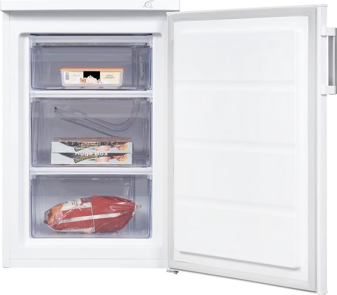 Exquisit GS81-H-010DW - Vriezer Tafelmodel - RVS Handgreep - 3 Laden - 85 Liter - 40dB - Wit