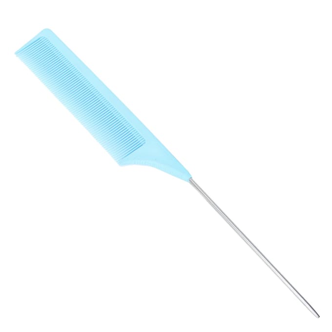 Stalen Puntstaartkam Kapperszaak Puntstaartkammen Fijne Kappersgereedschap voor Vrouwen Haarstyling Blauw groen