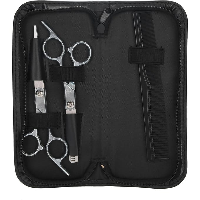 Kit de ciseaux de coiffure professionnels en acier inoxydable black