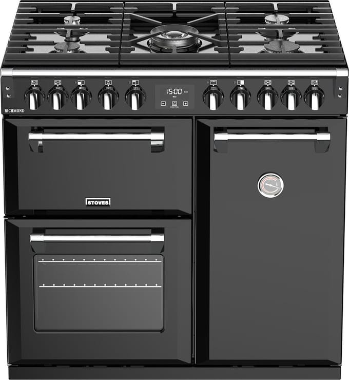 Stoves Richmond S900 DF Range-fornuis Gaskookplaat A Zwart