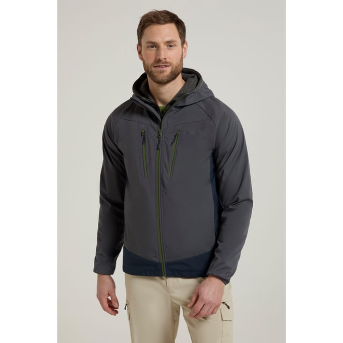 Mountain Warehouse Heren Ambit Lichtgewicht Zachte Shell Jas (Donkergrijs)