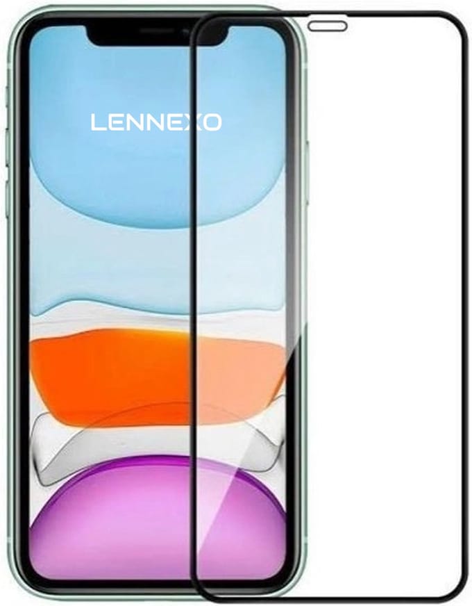 Full Cover Screenprotector Geschikt Voor iPhone 11 / iPhone XR - Volledige Beschermglas - PREMIUM Tempered Glass - 1 stuk