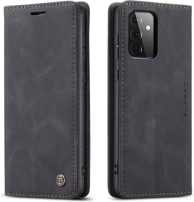 CaseMe Book Case - Samsung Galaxy A72 Hoesje - Zwart