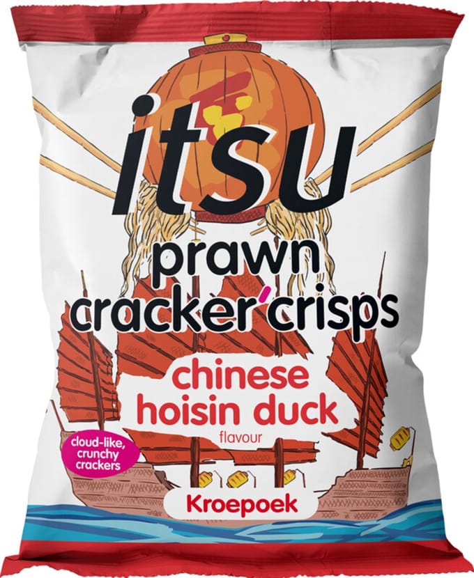 Itsu Chinese hoisin duck kroepoek 6 x 60 gram