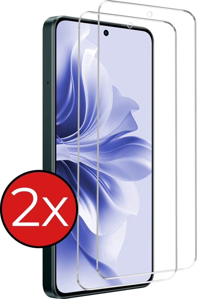 Screenprotector - 2 Stuks - Geschikt voor OPPO Reno 11F - Extra Sterk - Beschermglas - Gehard Glas - Tempered Glass - Screen Protector