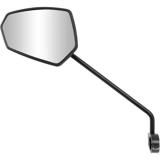 Ergotec Spiegel M-77l Met Lange Arm Links Aluminium Zwart