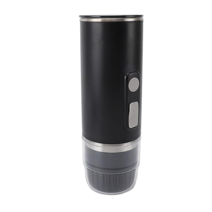 Cafetière portable 15 bars, capsules ABS, extraction de café moulu, machine à café électrique avec port USB L gray