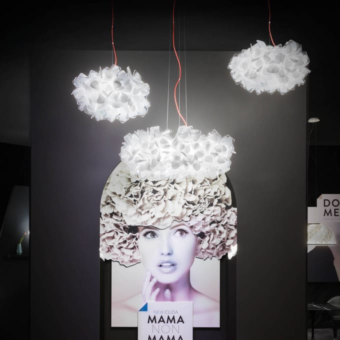 SLAMP Clizia Mama Non Mama Hanglamp Groot Wit/ Rood Draad