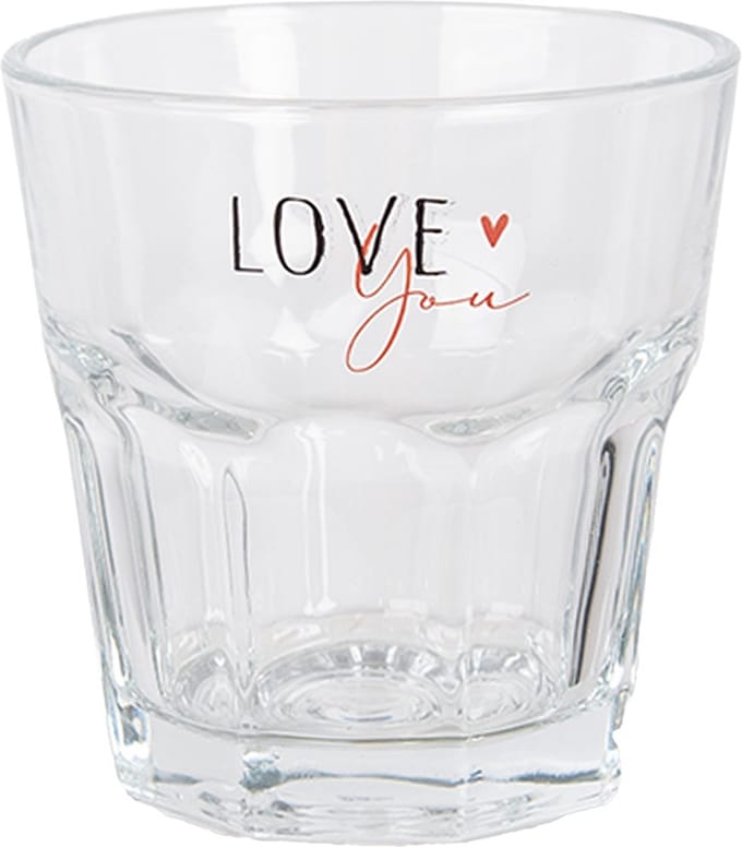 Clayre & Eef Waterglas 200 ml Transparant Glas