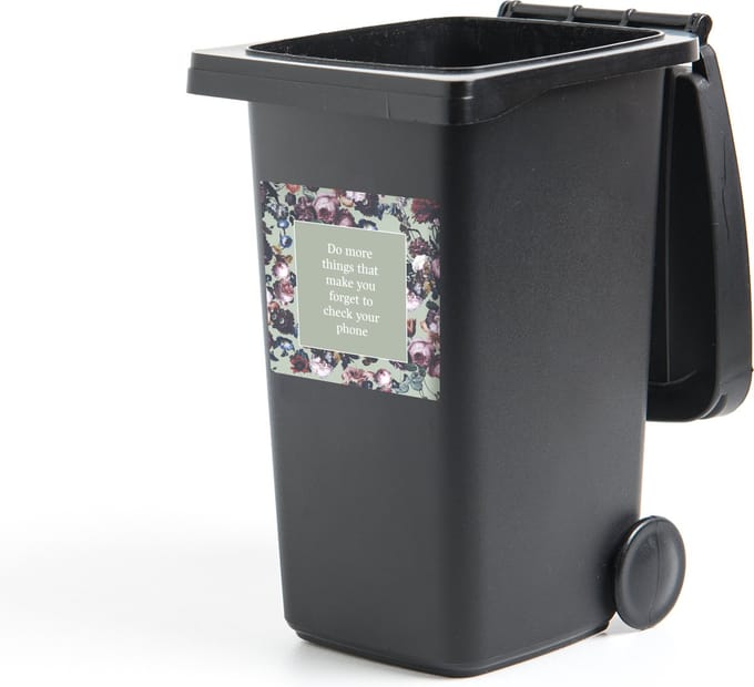 Container sticker Bloemen - Spreuken - Rozen - 40x40 cm - Kliko sticker