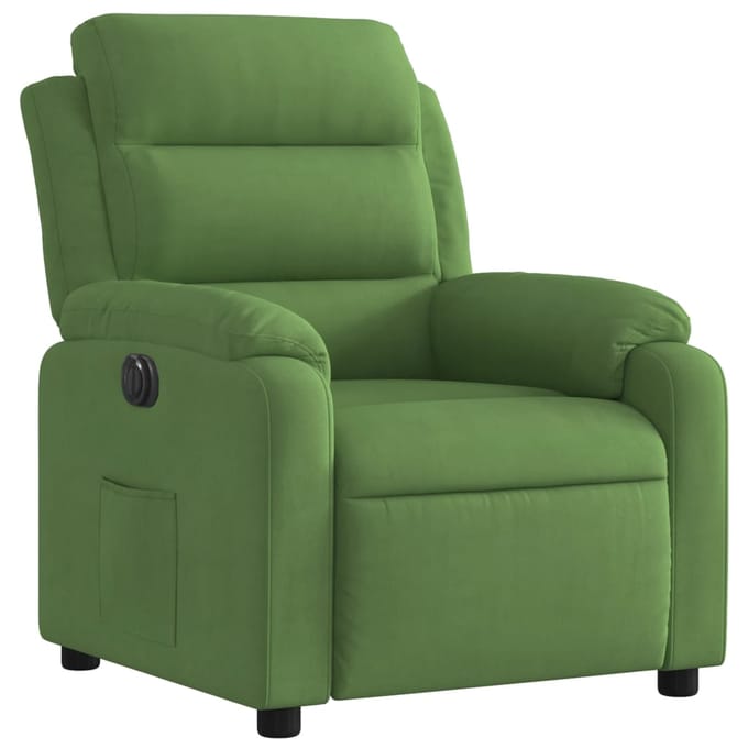 vidaXL - Fauteuil - elektrisch - verstelbaar - fluweel - lichtgroen