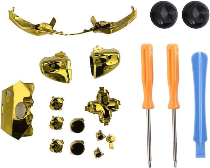 Controller Accessoires - Gaming Kit - Controller Reparatie - ABS Materiaal - 5 x 5 x 2 cm - Goud